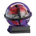 3D Spherical Maze Puzzle with Numbered Pathways and Four Difficulty Levels