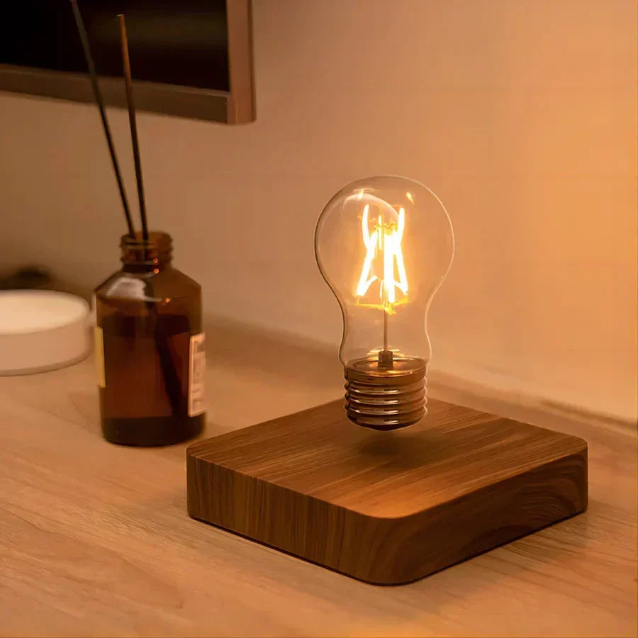 Havenholt Levitating Bulb Lamp with Walnut Base