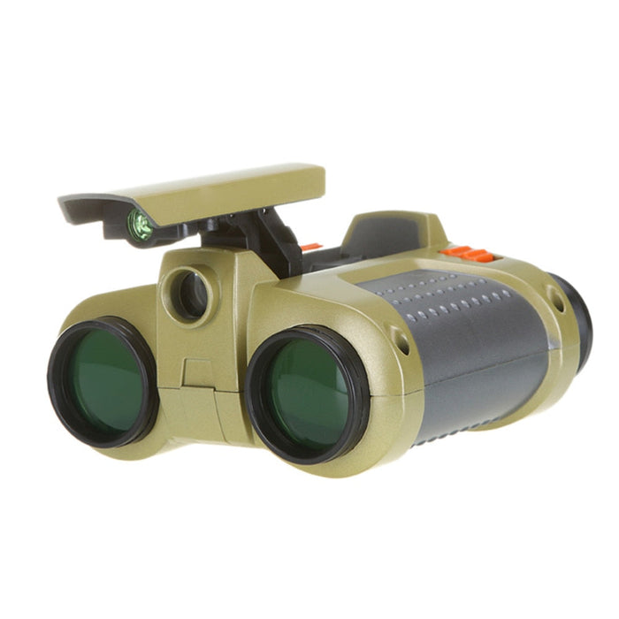 Kids Low-Light Binoculars with 4x Magnification and Popup Light, 25ft Range