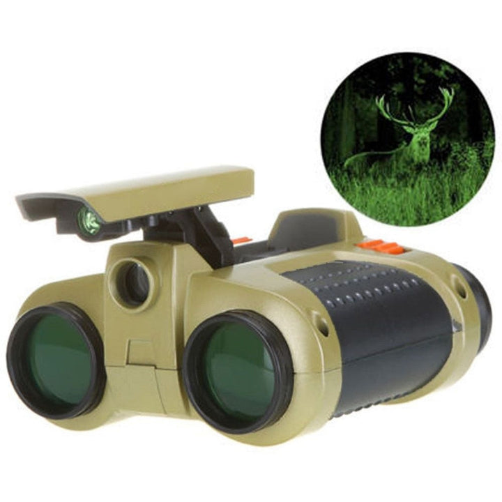 Kids Low-Light Binoculars with 4x Magnification and Popup Light, 25ft Range