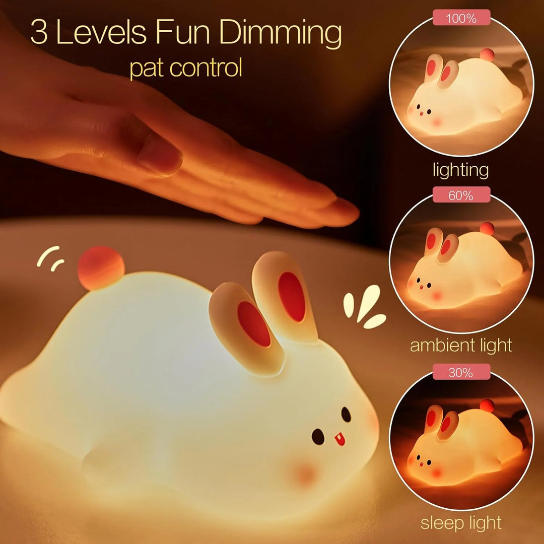 Havenholt Silicone Bunny Night Light with Touch Control