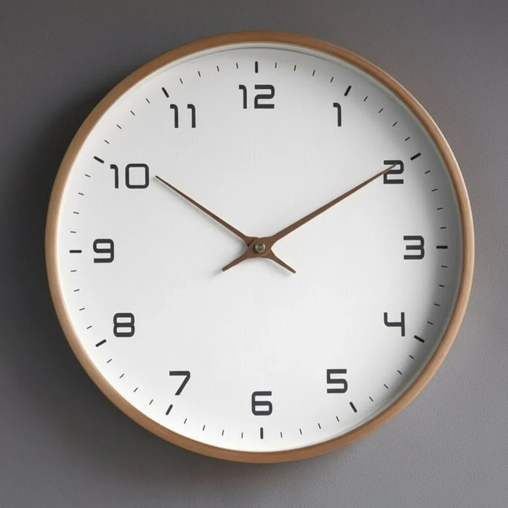 Havenholt Scandinavian Timber Wall Clock