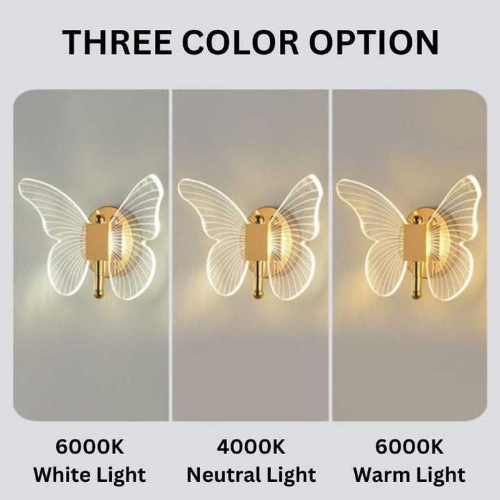 Havenholt Butterfly LED Wall Lamp with Three Light Modes