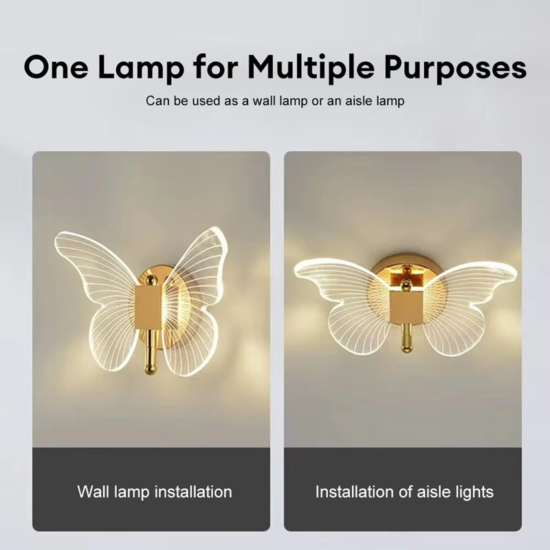 Havenholt Butterfly LED Wall Lamp with Three Light Modes