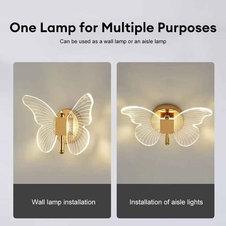 Havenholt Butterfly LED Wall Lamp with Three Light Modes