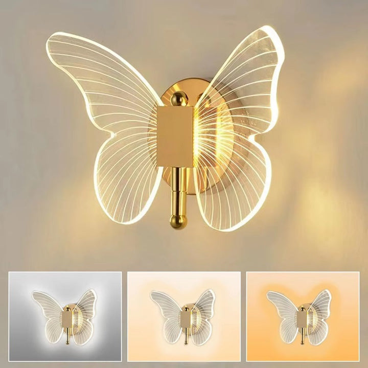 Havenholt Butterfly LED Wall Lamp with Three Light Modes